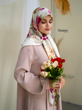 روسری ابریشم ژاکارد jc008