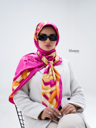 روسری ابریشم ژاکارد jc022