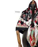 روسری ابریشم ژاکارد jc048