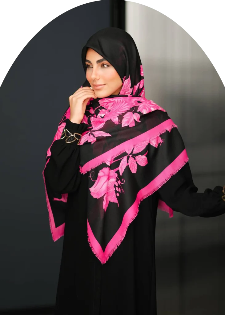 روسری خاتون - روسری تخی سیا اسکارف 1