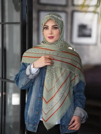 روسری نخ پنبه وارداتی si1118