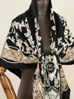 روسری ابریشم ژاکارد gu002-2