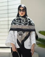 روسری ابریشم ژاکارد gu002