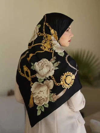 روسری ابریشم ژاکارد gu010-1