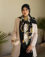 روسری ابریشم ژاکارد gu010