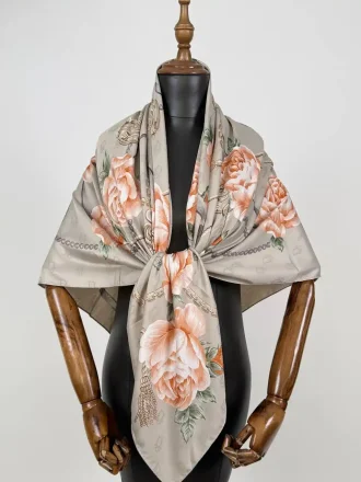 روسری ابریشم ژاکارد gu012-1