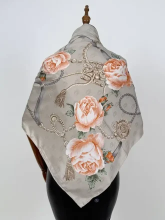 روسری ابریشم ژاکارد gu012-2