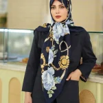 روسری ابریشم ژاکارد gu014-2