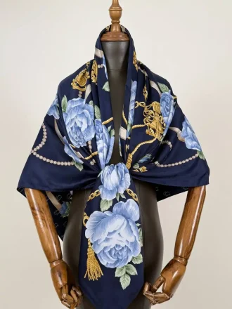 روسری ابریشم ژاکارد gu014