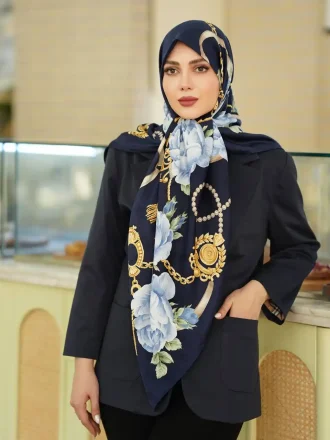 روسری ابریشم ژاکارد gu014-2