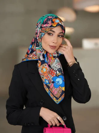 روسری ابریشم توویل Te002