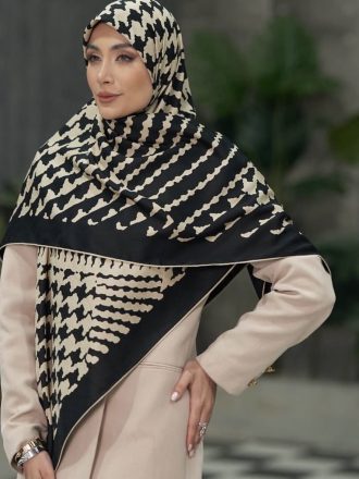 روسری ابریشم ژاکارد وارداتی AJE99
